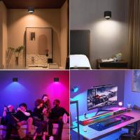Lámpara de pared Led temporizable en 12 colores, control remoto táctil, recarga USB, luz nocturna portátil inalámbrica giratoria, lámpara de lectura para mesita de noche y dormitorio - details 0