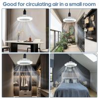 Ventilador de techo E27 con control remoto y 3 velocidades, base convertidora de iluminación de AC85-265V para dormitorio y sala de estar - details 8