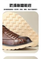 Cuero genuino de alta gama, cabeza de res pura, capa de cuero de vaca, cáscara de cabeza, plataforma, zapatos de cuero. - details 2