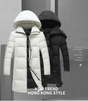 Chaqueta larga de algodón para hombre, abrigo ajustado, estilo informal - details 1