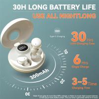 Auriculares inalámbricos con Bluetooth para dormir, cascos pequeños con bloqueo de ruido, color blanco - details 3