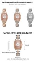 Relojes de Cuarzo para Mujer Diseño Nórdico Ovalado Esfera con 56 Diamantes - details 2