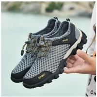 Zapatos deportivos de malla de verano para hombre, zapatos antideslizantes ligeros y transpirables a la moda para montañismo, zapatos informales para correr y viajes al aire libre - details 6