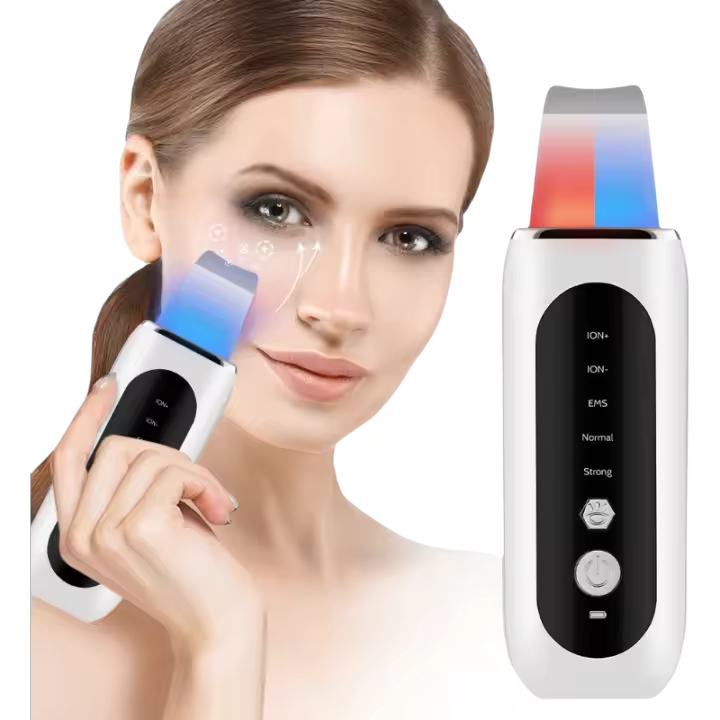Depurador ultrasónico EMS Herramienta de cuidado de la piel para exfoliación profunda y eliminación de ásparos Instrumento de belleza para levantamiento de la piel - 1