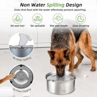 Bol de Agua para Perros de Acero Inoxidable Sin Derrames, Alimentador de Mascotas Lento y Sin Salpicaduras - details 2