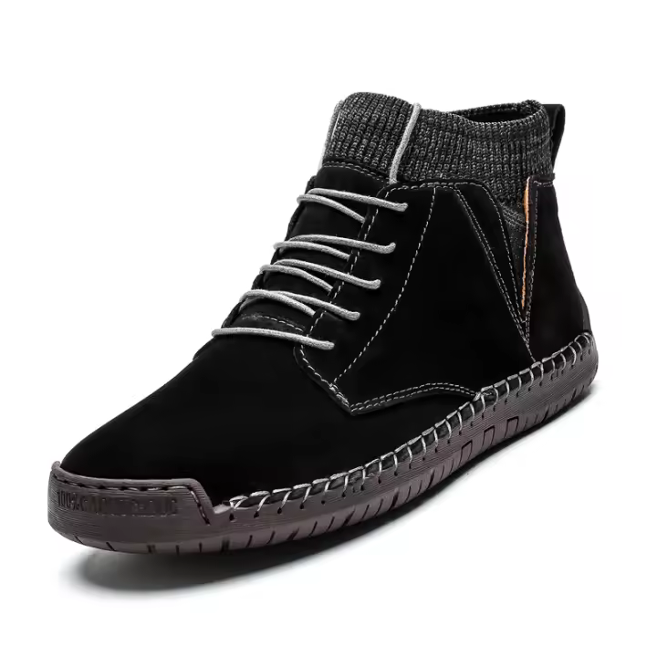 Botas de ante informales con cordones para hombre, botines Chukka hechos a mano, botas altas para caminar al aire libre - 1
