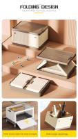 Caja plegable con ruedas, contenedor de almacenamiento plegable de gran capacidad, manija de varilla de tracción - details 3
