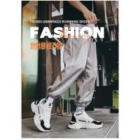 Zapatos informales de suela gruesa con panel de malla para hombre, zapatos para correr de suela blanda transpirables de verano, zapatos deportivos de moda para actividades al aire libre, zapatillas deportivas para hombre - details 4