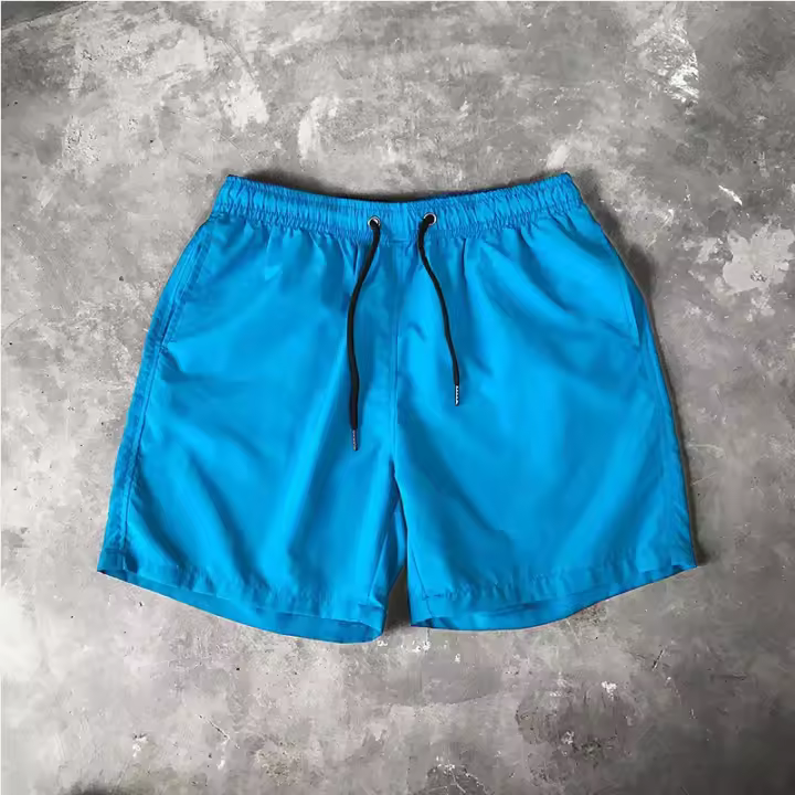 Stock Pantalones cortos de playa Pantalones cortos para correr de poliéster Pantalones cortos de traje de baño bordados para hombres Tejido casual ligero - 1