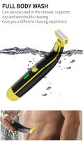 Afeitadora Eléctrica Multiusos + Recortador Corporal y Cortapelos - Uso en Seco/Mojado, Sin Irritación, IPX5 Impermeable, 4 Peines de Longitud, USB Recargable - Ideal para Barba, Cuerpo y Cabello - details 7