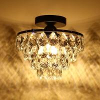 Lámpara De Techo De Cristal Pequeña, Moderna Lámpara De Techo De Cristal Para Pasillo, Accesorios De Iluminación De Techo, Lámpara De Montaje Empotrado Para Dormitorio, Salón (Plata) - details 9