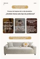 Funda de Sofá Lisa Ajustable, Funda Protectora Cubre Sofá Elástica Antimanchas Lavable, Fundas Cubre Sofá Perros Gatos Mascotas - details 3