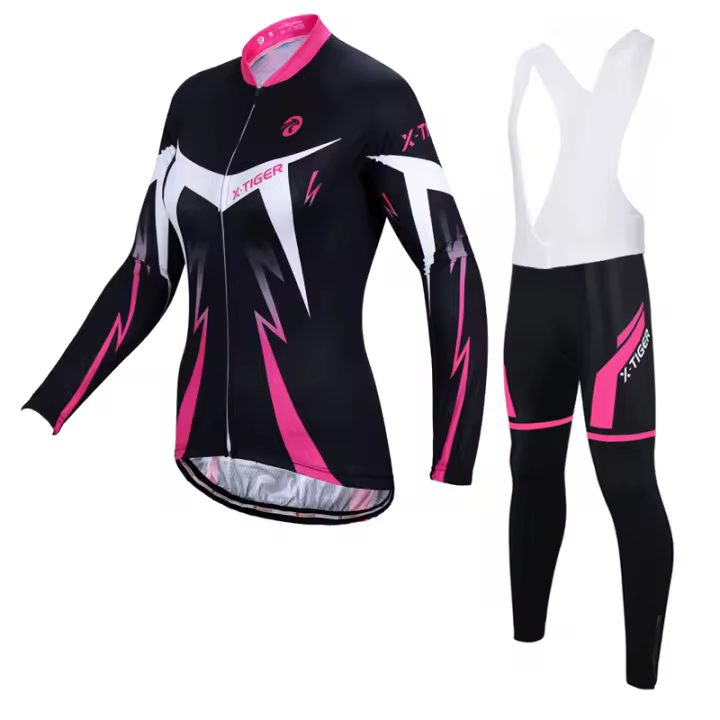 Conjunto de ropa de Ciclismo de X-TIGER para mujer, Jersey transpirable de manga larga para bicicleta de montaña, otoño - 1
