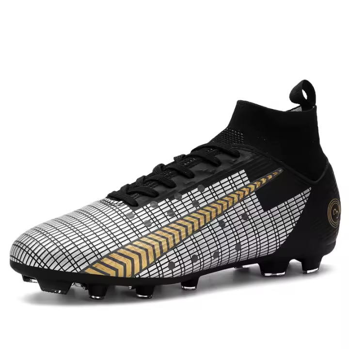 Zapatos de fútbol de alta calidad para hombres, botas de fútbol de tobillo alto para niños, zapatillas de entrenamiento de hierba antideslizantes para exteriores, TF/AG - 1
