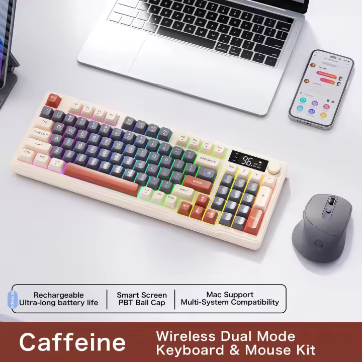 M87-teclado inalámbrico de doble modo con Bluetooth, juego de ratón, teléfono móvil, escritorio, Oficina, sin retraso - 1