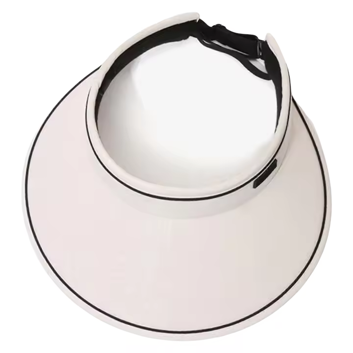 Sombrero para el sol único de poliéster de ala ancha, ajuste ajustable, beige, perfecto para viajes deportivos - 1