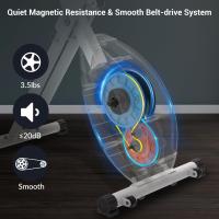 MX-600 Bicicleta de Ciclismo Interior Plegable Magnética con Pantalla LCD y Sensor de Frecuencia Cardíaca, Bicicleta con Bandas de Resistencia que Ahorra Espacio - details 1