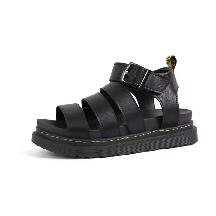 Spot Large Verano Nueva Suela Gruesa Una Línea Sandalias Romanas Casuales Zapatos con Hebilla de Cabeza Redonda Transfronteriza para Mujer - 1