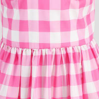 Vestido de fiesta de línea A con cuello en V y estampado de lunares de verano para mujer - details 8