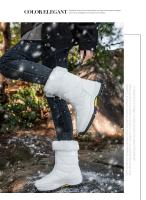 Botas de nieve cálidas de terciopelo para mujer, Botines altos, cómodos, zapatos de senderismo de fondo grueso, Invierno - details 15