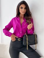 Camisa De Mujer De Color Sólido Con Cuello V Diseño Minimalista De Moda Para La Primavera Otoño E Invierno Ropa Formal - details 0