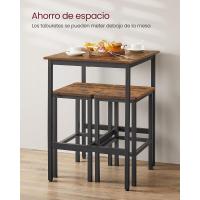 Mesa de Bar con Taburetes Mesa Comedor con 2 Sillas Mesa de Cocina Pequeña Taburetes de Barra - details 4