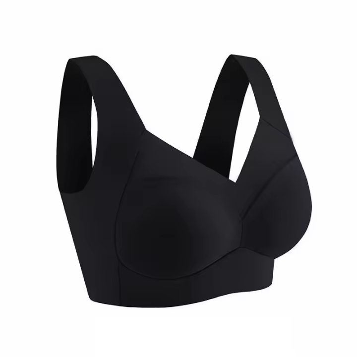 Sujetador De Deporte Para Mujer Talla Grande En Lentejuelas Sin Costuras Transversales Sin Aros Top Sin Apoyo Wireless - 1