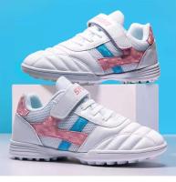 Zapatos de fútbol unisex vendedores calientes de la juventud del césped, zapatos deportivos interiores antideslizantes de TF del clavo de cinco lados - details 3