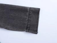 Cazadora vaquera corta + vaqueros de pernera ancha con pliegues drapeados, traje, blazer, casual Cuello con solapas, top de manga larga, pantalones sueltos - details 8