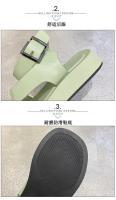 Sandalias de verano con punta redonda, estilo de Color sólido, versión, zapatos individuales cómodos para mujer - details 3