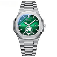 Moda negocios hombres reloj con correa de acero calendario pequeño segundo disco reloj - details 4