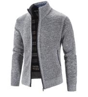 Suéter de punto para hombre, cárdigan de lana informal para primavera y otoño e invierno, chaqueta de suéter para hombre de color sólido de talla grande - details 9