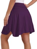 Pantalones cortos de yoga rojos de cintura alta para mujeres con bolsillos - Diseño elegante de dos tonos para deportes y actividades al aire libre, material rápido y transpirable, perfecto para correr, bailar, tenis, bádminton, golf, pantalones cortos - details 13