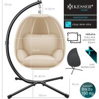 Hamaca de Lujo Marco y Cojín de Asiento Suave Cojín Lateral Cojín de Asiento y Respaldo Cesta - details 24