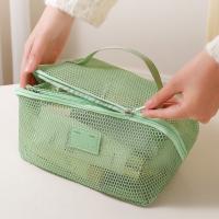 Bolsa de cosméticos de malla de Color sólido, organizador de cosméticos transparente y ligero, bolsa de almacenamiento de artículos de tocador de mano para teléfonos móviles - details 4