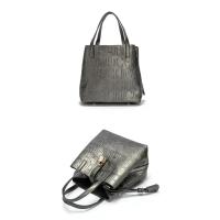 CHHC bolso de mano de las mujeres de la moda de lujo bolsa de cubo de gran capacidad elemento de la letra en relieve bolsa de la compra de las mujeres - details 9