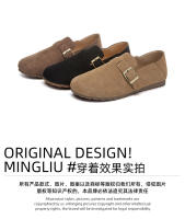 Nuevos zapatos blancos de cuero, nuevos zapatos individuales de suela plana, zapatos casuales versátiles, zapatos de mujer de temperamento retro para niños - details 9