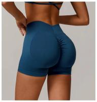 Pantalones cortos de yoga de cintura alta sin costuras, pantalones deportivos para apretar la cintura y levantar la cadera, usados ​​como pantalones cortos para correr - details 10