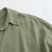 Novedad de Verano Blusa de Lino Mezclado para Mujer Top Sencillo Informal con Borde enrollado - details 10
