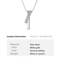 Collar de Plata 925 con Doble Cierre Diseño Geométrico Moderno Minimalista - details 0
