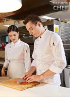 Servicio de comida, traje de cocina, uniforme de Chef Pizzaiolo, chaquetas de cocinero para restaurante, panadería, cafetería, camarero, camarera, ropa de trabajo - details 1