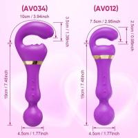Empaque privado SEXY 3 en 1 Varita AV Vibrador Vaginal Clítoris Punto G Estimulador de Pezones Masturbador Femenino Artículos para Adultos Juguete Sexual para - details 6