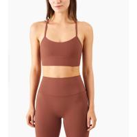 Sujetador deportivo con espalda de carreras para mujer, Top de chándal de gimnasio de Yoga grueso de alto impacto - details 19