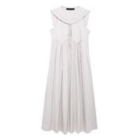 Vestido Midi de Moda para Mujer Estilo Liso con Lazo y Cordones Cuello Redondo, Sin Mangas, Cremallera Lateral Perfecto para Fiesta en la Playa - details 0