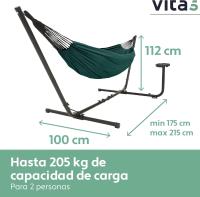 Hamaca de Acero Sólido Portátil Hamaca para 2 Personas con Mesa Auxiliar - details 31