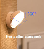 Luz Nocturna de Sensor de Movimiento LED Paquete de 2, Base Giratoria 360°, Recargable y Adhesiva - details 7