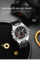 Reloj Deportivo para Hombres SMAEL Modelo SL-8071 con Doble Pantalla Movimiento de Cuarzo Resistente al Agua 50M Material TPU+Plástico Correa de 250mm - details 6