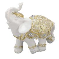 Estatua de resina blanca, escultura de elefante de la suerte para entrada, estantería, escritorio de ordenador, decoración del hogar - details 6