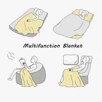 Manta para dormir de felpa Kawaii con estampado de arte moderno, archivo azul de Anime, sala de estar, sofá, regalo de cumpleaños para amigos y familiares - details 9
