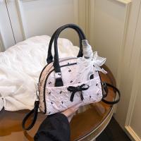 Bolso de bolos con lazo elegante estilo Ins, bolso de hombro con cintas pequeñas y versátiles, bolsos de ocio dulces para mujer y niña - details 10